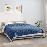 vidaXL Утежнено одеяло синьо 220x260 см 15 кг плат (350803)