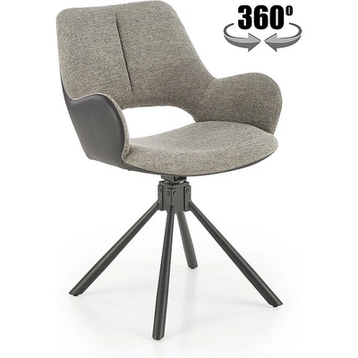 Halmar Трапезен стол k494 сиво / черен