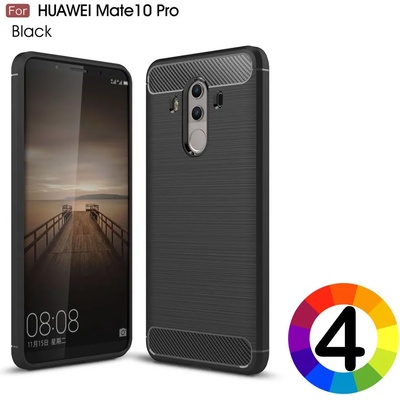 Huawei Mate 10 Pro Удароустойчив Carbon Fiber Калъф и Протектор