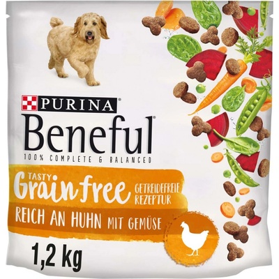 Purina Beneful Tasty Grain Free kuře bez obilovin 3 x 1,2 kg