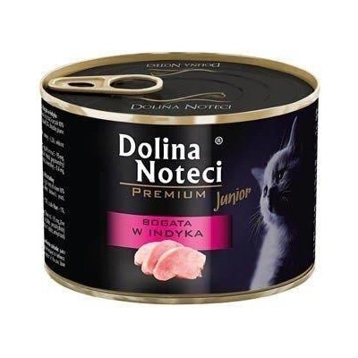 Dolina Noteci Premium Junior pre mačky s vysokým obsahom morčacieho mäsa 24 x 185 g