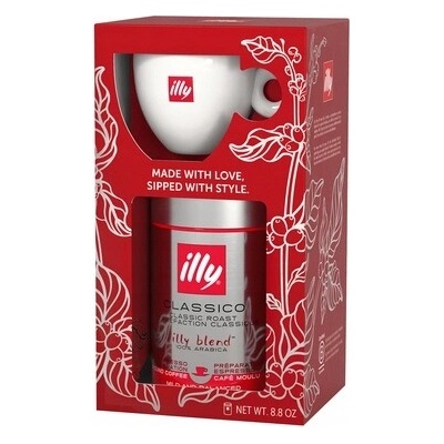 Illy vánoční sada šálek a Classico 100% Arabica 250 g