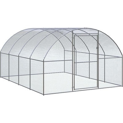 vidaXL Venkovní klec pro kuřata 3 × 4 × 2 m pozinkovaná ocel stříbrná 9799.3095464