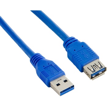 4World 08952 USB 3.0 AM-AF 0.5m, modrý