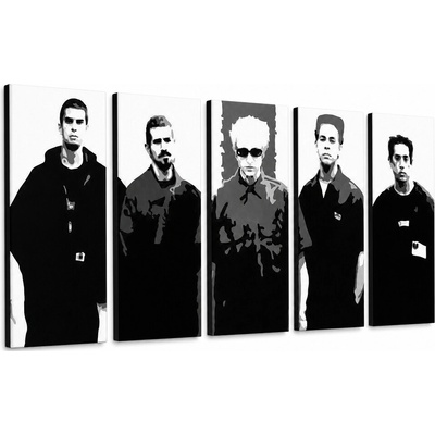 Ručne maľovaný POP Art obraz LINKIN PARK - 150x60 cm