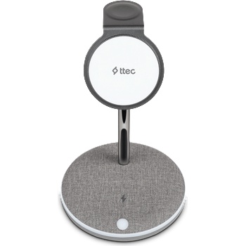Image 1 of Ttec Wireless зарядно - стойка ttec AirCharger Trio M MagSafe Comp. 3in 1 iPhone + Apple Watch + AirPods Wireless Fast charger (8694470826790)