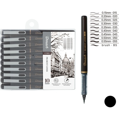 Deli liner 10 ks černý Dmast EC393