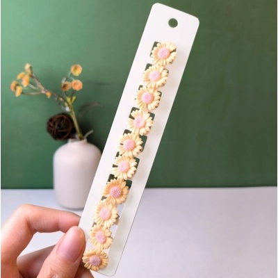 Naishide Jewelry Mini květinové sponky do vlasů 10 ks Flowers Druh barvy: Oranžová