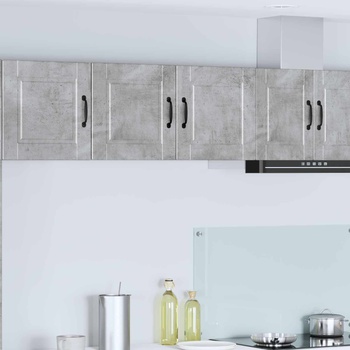 vidaXL Стенен шкаф PORTO Циментено сиво 80 x 31 x 40 см (885288)