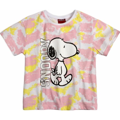 Dievčenský crop top Snoopy ružový