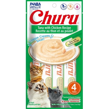 INABA Cat Churu Pyré tuniak s kuracím 4 x 14 g