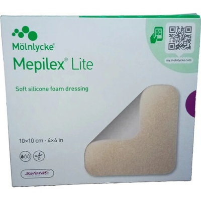 Mepilex Lite Obväz silikónový 10 x 10 cm 5 ks