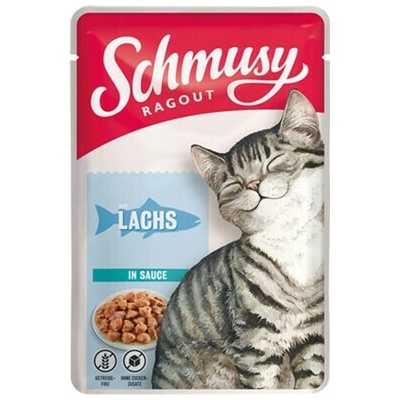 Schmusy Ragout s lososom v omáčke 100 g