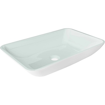 Mexen Megan стъклена мивка за плот 56 x 36 cm, бяла - 24135630 (24135630)