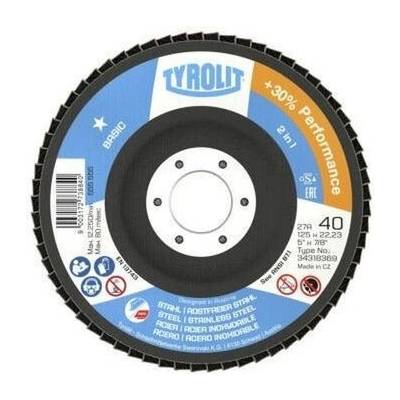 Kotuc Tyrolit 125x22,2mm, ZA40-325, 27A, oceľ/nerez, lamelovy, 2in1, Basic *