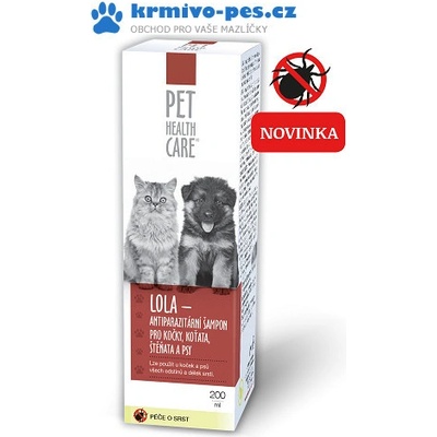 Pet health care LOLA šampon pro kočky koťata štěňata a psy 200 ml