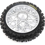 Losi Задно колело с гума Dunlop MX53, хромиран диск: PM-MX
