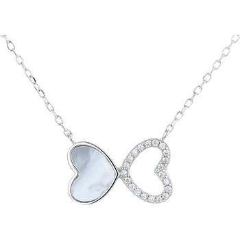 DELIS Колие от сребро 925, jw1255, модел с панделка, с родиево покритие (jw1255)