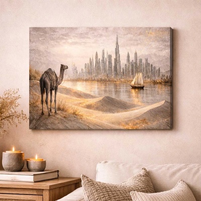 Art Gift Decor Картина от канава - Пустинен пейзаж