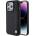 BMW Калъф за iPhone 15 Pro Max BMW с кожена текстура и ивици - черен (3666339142810)