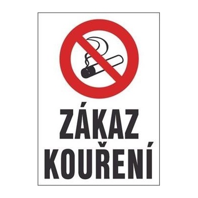 Tabulka bezpečnostní - Zákaz kouření, rozměry: 30 x 21 cm