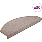 vidaXL Изтривалки за стълби, 30 бр. , 65x24x4 см, светлокафяви, полукръгли, големи (B.V.)