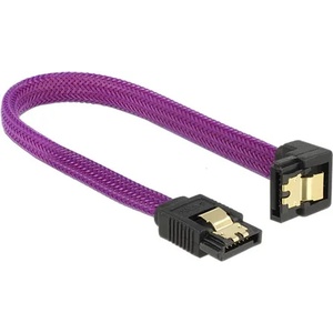 Delock SATA 3 F/F кабел за данни 0.2m надолу/пряко Premium лилав 83694 (83694)