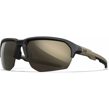 Okuliare strelecké Wiley X WX Founder Captivate čierny rám Tungsten sklá