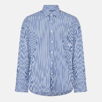 Риза Peter Werth Men's Long Sleeve Plain Shirt - Navy/White