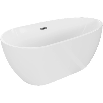 Mexen Eos свободностояща вана 170 x 75 cm, бяла, преливник gun gray четкан - 52471707500-66 (52471707500-66)