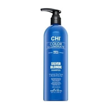 CHI Color Illuminate Silver Blonde Blue Shampoo тонизиращ шампоан за платинено руса и сива коса 739 ml
