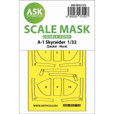 Zoukei-Mura Art Scale A-1 Skyraider double-sided express fit and self adhesive mask for SWS 1:32