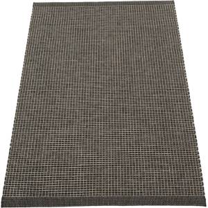 Pappelina Антрацитен килим за открито и закрито 70x120 cm Emm Black Linen - Pappelina (EMMX712)