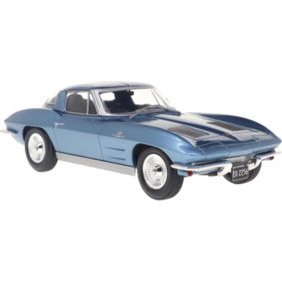 Chevrolet Corvette C2 Stingray 1963modrá metalíza WHITEBOX 1:24