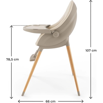 KinderKraft FINI UP столче за хранене BEIGE (KHFINIUPBEG0000)
