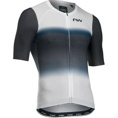 Northwave Мъжка фланелка с къс ръкав за колоездене Northwave Blade Air Jersey Short Sleeve Cycling jersey - White / Black - размер M (056-3720-0313)