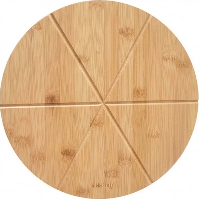 Kinghoff Дъска за рязане на пица Kinghoff KH 1565, 35 см, 6 парчета, Бамбук (KH 1565)