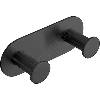 Bemeta Закачалка 11, 5x4, 5 cm неръждаема стомана/черна (BD0027)