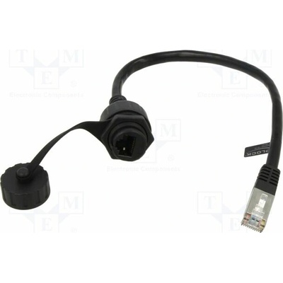 Delock 87893 Prodlužka Ethernet F/UTP RJ50 zásuvka RJ50 vidlice 0,2m