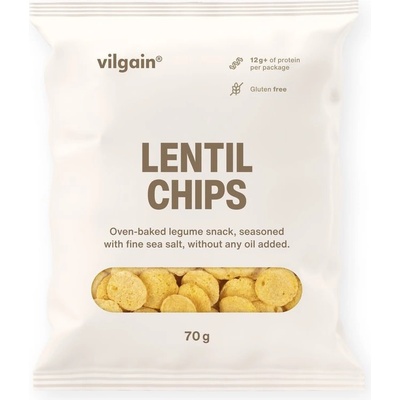 Vilgain Strukovinové chipsy BIO šošovkové 70 g