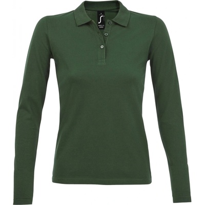 SOĽS Perfect Lsl Women Dámske polo tričko dlhý rukáv SL02083 Bottle green