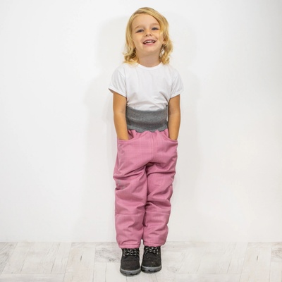 Esito Dětské softshellové oteplovačky Antique pink
