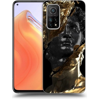 Pouzdro Picasee silikonové Xiaomi Mi 10T - Black Gold černé