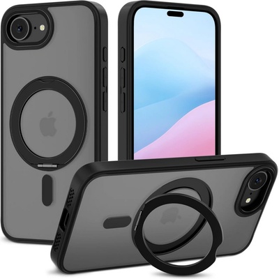 Tech-Protect Кейс с пръстен и MagSafe за iPhone SE 4 2025 от Tech-Protect Magring - Matte Black (5906302360338)