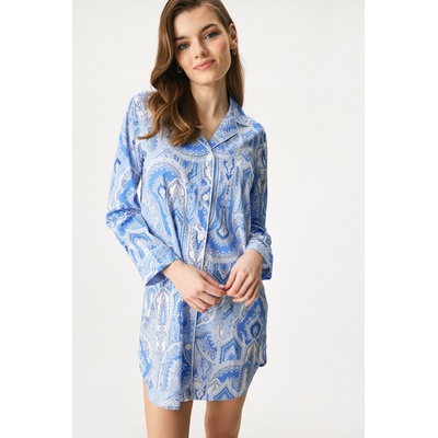 Ralph Lauren Дамска нощница Ralph Lauren Cotton Lawn къса (ILN32489_936_kos)