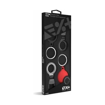 Image 1 of Apple NextOne Air Tag Silicone Clips & Aluminium Carabiners - 4 Pack (atg-pack-alusil)
