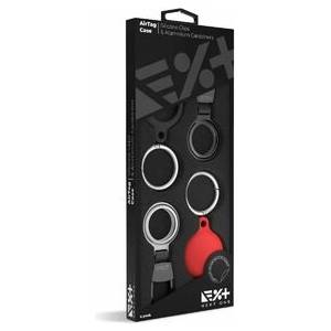 Apple Next One Air Tag Silicone Clips & Aluminium Carabiners - 4 Pack (atg-pack-alusil)