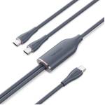 Vention USB-C 2.0/M - 2USB-C/M, (5A, силиконов, черен), 1, 5 м, кабел