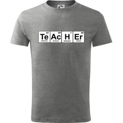 Periodická tabulka Teacher tričko detské tmavosivý melír