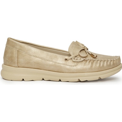 Seastar Golden comfortable moccasins made of faux leather krémová